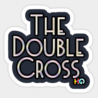 The Double Cross- Hipster Golf Sticker